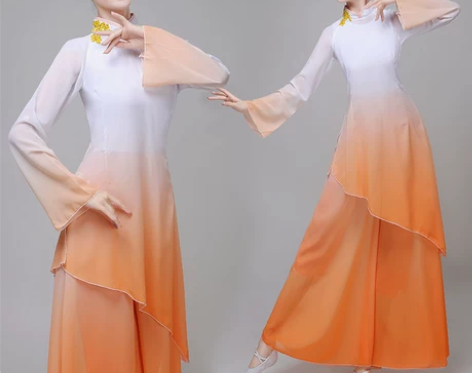 新款雨打芭蕉舞蹈演出服女飘逸成人中国风仙女...