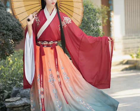 珍缕正品原创千禧情汉服女中国风齐腰白菜整套...