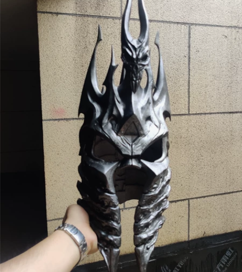 魔兽世界巫妖王cos头盔耐奥祖统御之盔模型...