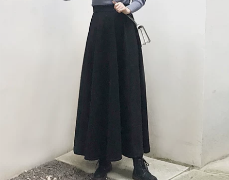 长款大摆裙 长裙冬天穿加绒 质感很好 裙子...