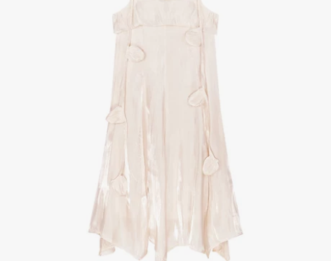 白色荷叶边吊带连衣裙仙女夏季甜辣妹飘带气质...