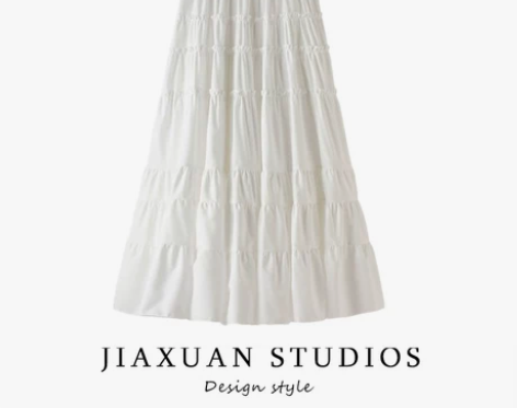 ?包邮??全新??白色中长款蛋糕裙2021...