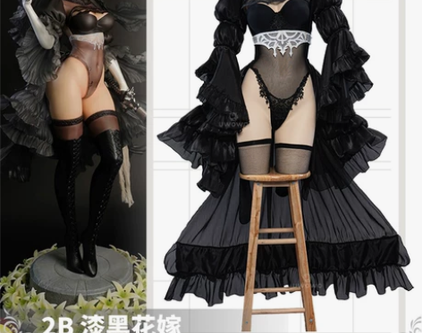 现货Uwowo悠窝窝尼尔机械纪元2B黑婚纱...