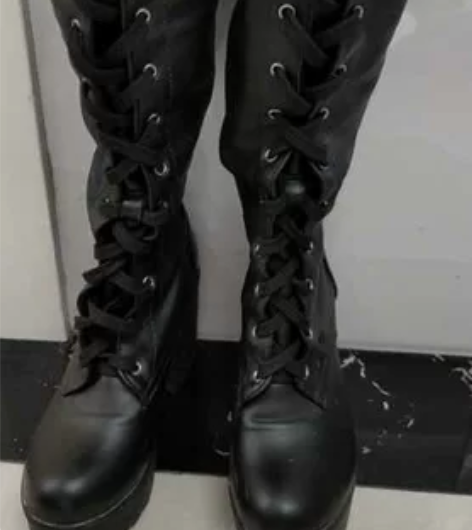 二次元洛丽塔通用可爱帅气鞋 黑色皮靴 黑色...
