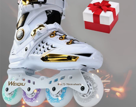 溜冰鞋成人专业平花轮滑鞋男女大学生花式滑冰...