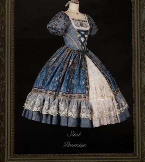 茜茜op华丽款未完之约原创设计，灰姑娘M码...