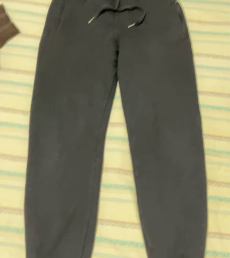 男士加绒加厚黑色束脚运动休闲保暖裤32均码...