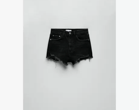 ZARA 新款 TRF 女装 黑色百搭高腰...