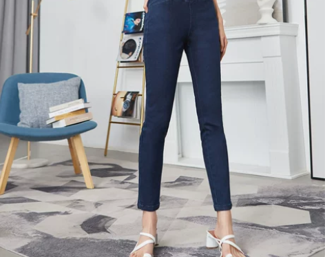 夏高腰修身复古港味小脚网红同款chic修身...