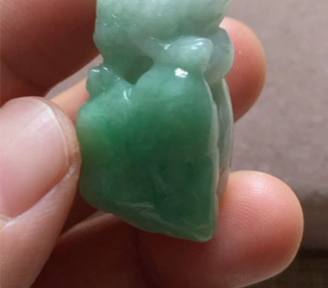 翡翠A货玉雕玉石文玩 招财金蟾立体挂件吊坠...