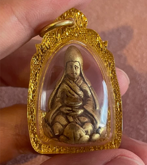 大乐莲师24K鎏金佛像 年份到代已包亚克力...