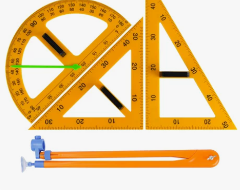 三角板 三角板量角尺大号教学老师用量角器圆...