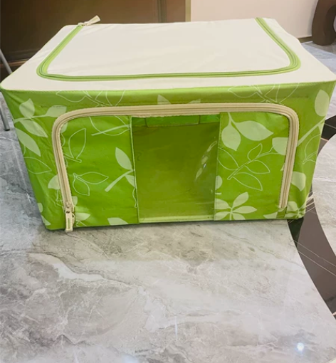 55L收纳箱牛津布钢架整理箱衣服收纳箱储物...