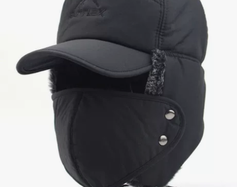 帽子秋冬季保暖骑车防风寒风帽中老年男加厚带...