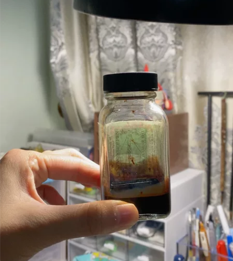 鲶鱼墨水防水墨水41号棕，大概25ml 感...