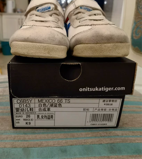 鬼冢虎运动鞋，这双穿的不多，便宜出，26码...