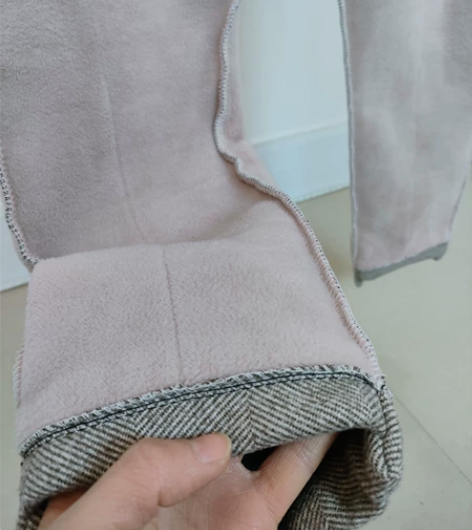 闲置全新加绒加厚毛呢裤子，松紧腰设计，最大...