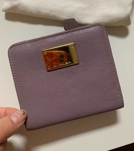 avalea艾薇 真皮女士钱包卡包 紫色 ...