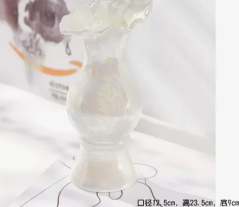 奶油风轻奢ins桌面创意家居装饰艺术插花摆...