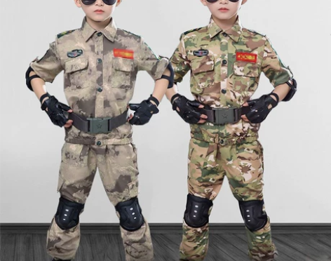 儿童迷彩服套装男童特种兵衣服夏季短袖小孩学...