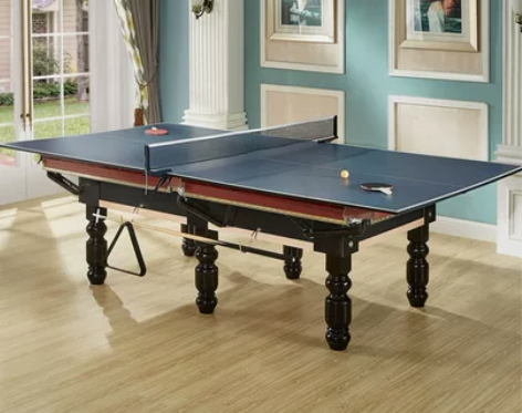 全新台球桌标准成人乒乓球二合一美式桌球台家...