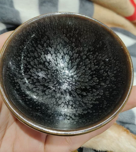 精品柴烧 酱玉底釉上内外壁全满细胞滴 口沿...