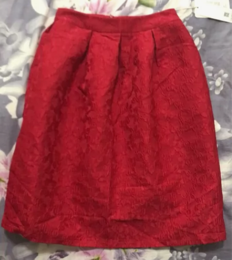 全新包邮品牌春夏中裙红色女裙子女士包包裙全...