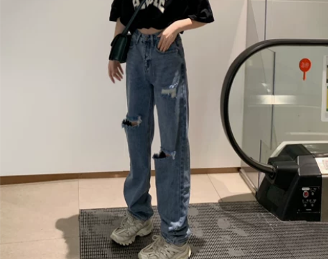 BLACKY2021年夏季新款高腰显瘦显高...