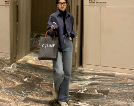 南瓜谷 牛仔裤女直筒宽松高腰显瘦阔腿新款加...