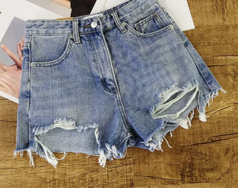 ?【杨幂同款】牛仔短裤女夏2018新款韩版...