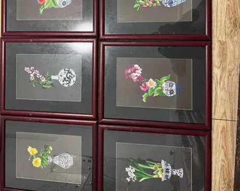 刺绣画，之前买的一副200元。现在一百出售...