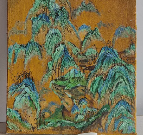 丙烯装饰画 千里江山图 30*40需要联系...