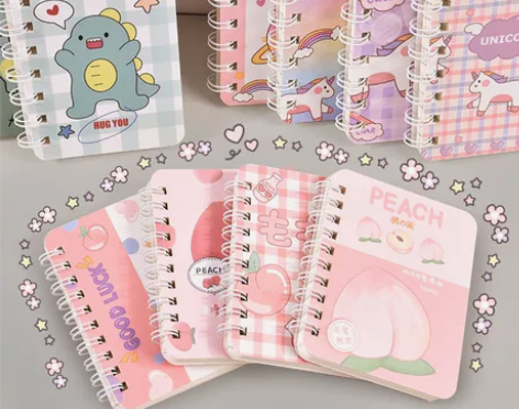 小线圈本卡通笔记本子可爱超萌迷你，便携随身...