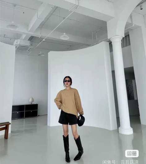 saint moi三毛衣柜两穿纯棉牛仔短裤...