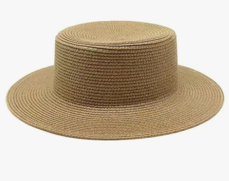 【多色可选】草帽女夏天平顶小礼帽海边度假沙...