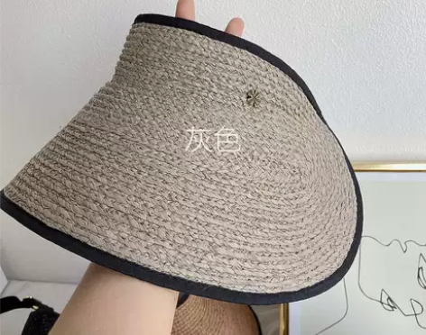 春夏空顶帽遮阳防晒拉菲草帽INS网红同款防...