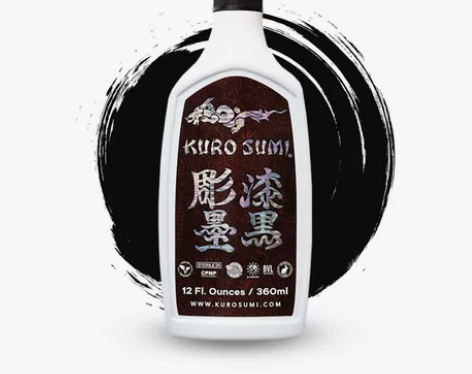 KuroSumi原装进口正品雕漆墨黑割线打...