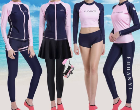 韩国潜水服女分体浮潜游泳衣情侣长袖长裤防晒...