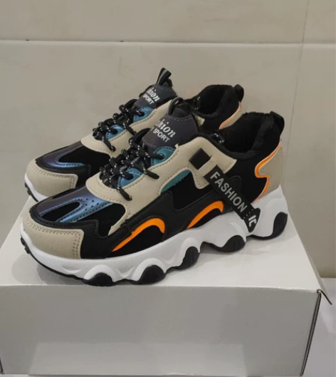 全新38码加绒老爹鞋女标准码软底运动鞋包邮...