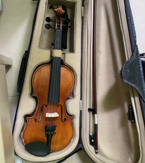 凤灵小提琴FLV1124成人儿童实木手工乌...