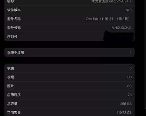 iPad Pro 2021 256G 11...
