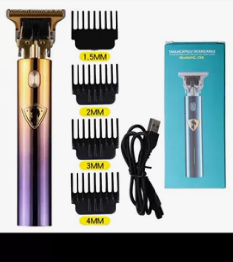 全新T型电推剪理发器精钢刀USB充电式理发...