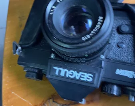 刚刚才收回来的海鸥相机。没有胶卷，不包好坏...