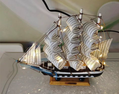 一帆风顺帆船模型摆件客厅房间酒柜装饰品生日...