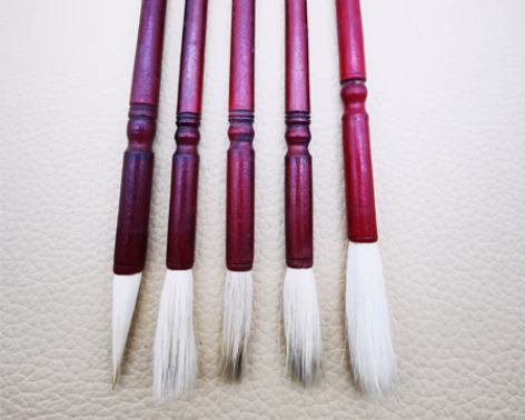 8老湖笔玉兰蕊一组5支打包出售，左边4支是...