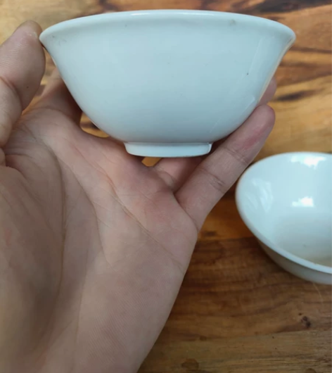 早期白釉茶碗 9.3*4.3CM 完整品 ...