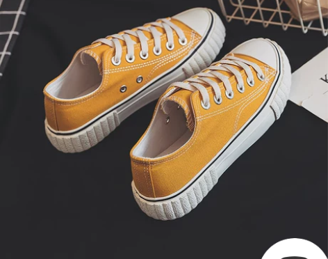 山本风港味帆布鞋女超火网红街拍智熏鞋复古港...