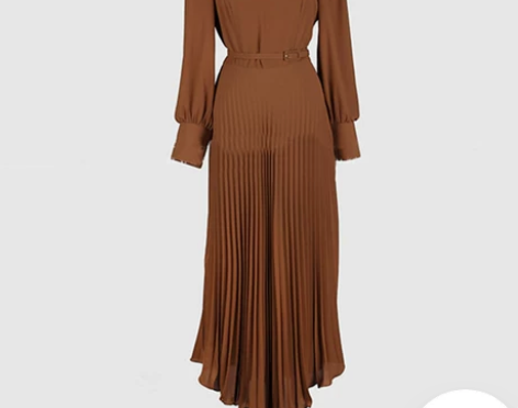 春装2020款女法式长袖雪纺连衣裙收腰显瘦...