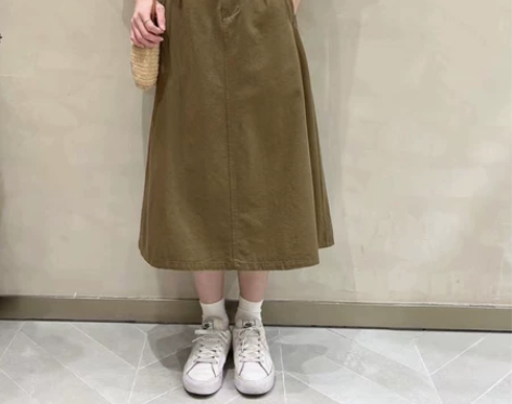 全新日系极简百搭半身裙2022秋款时尚高腰...