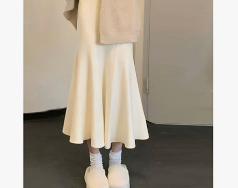 鱼尾裙2022新款小个子松本丧丧高级感显瘦...